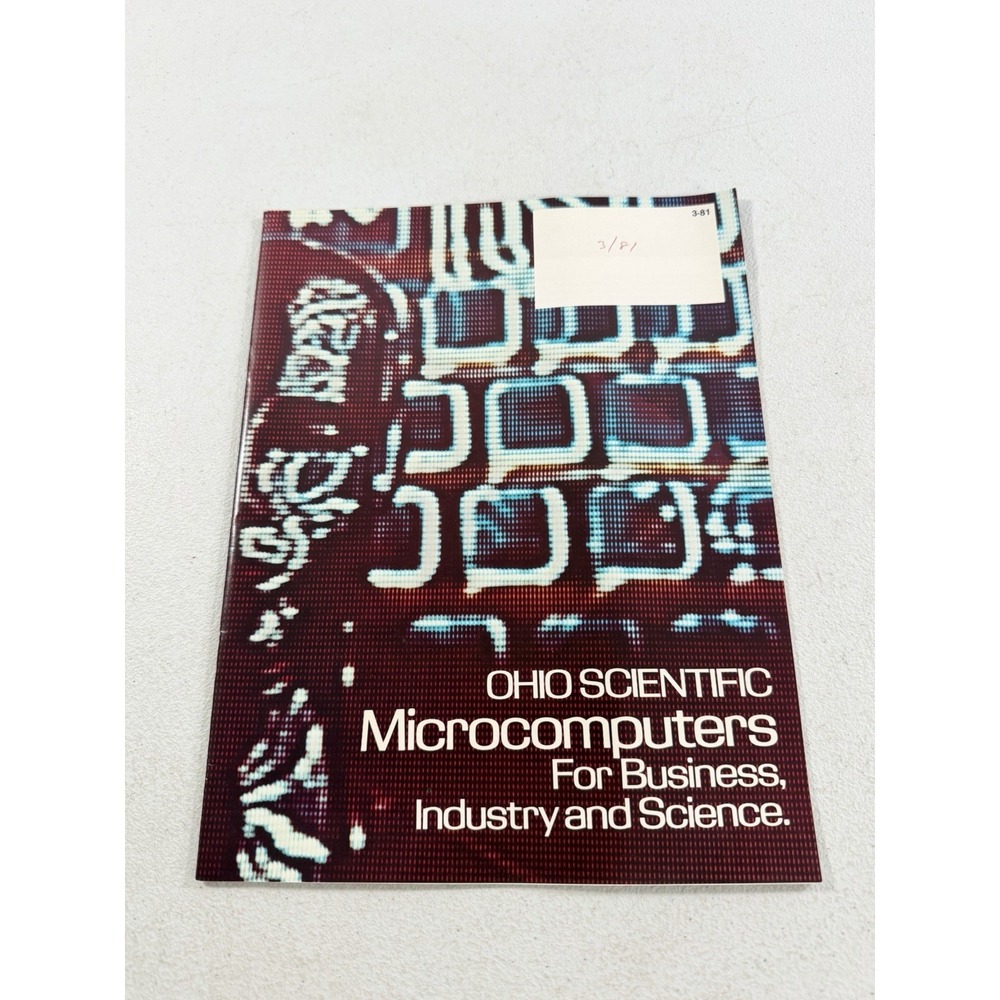 Vintage‎ Ohio Scientific Microcomputers Computer Catalog 1981